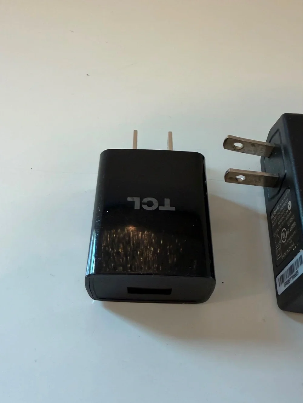 Lot of 3 USB Wall Charger Adapters TCL Huawei and Sony Black